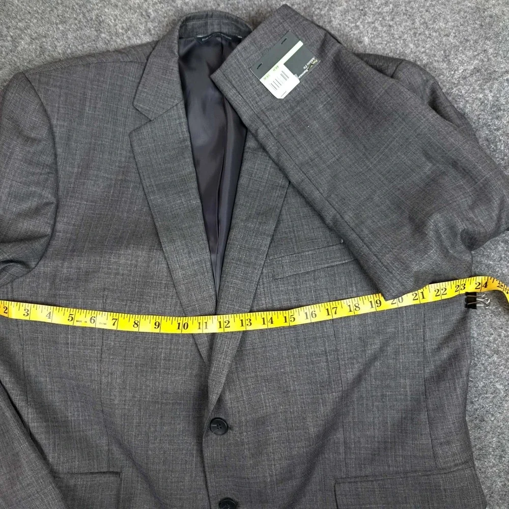 New‎ Perry Ellis Portfolio Athetic Fit Men's Jacket Size 46R 38W  Gray